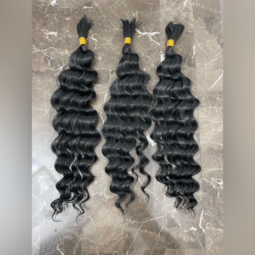 Braiding Hair for Boho Braids 135g 3 Bundles 16 Inch Deep Wave Braiding Hair fo